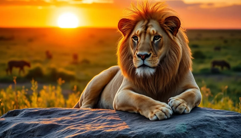 Engaging moment from www.sudswild.com featuring a lion in a sunlit savanna, capturing the essence of wildlife.