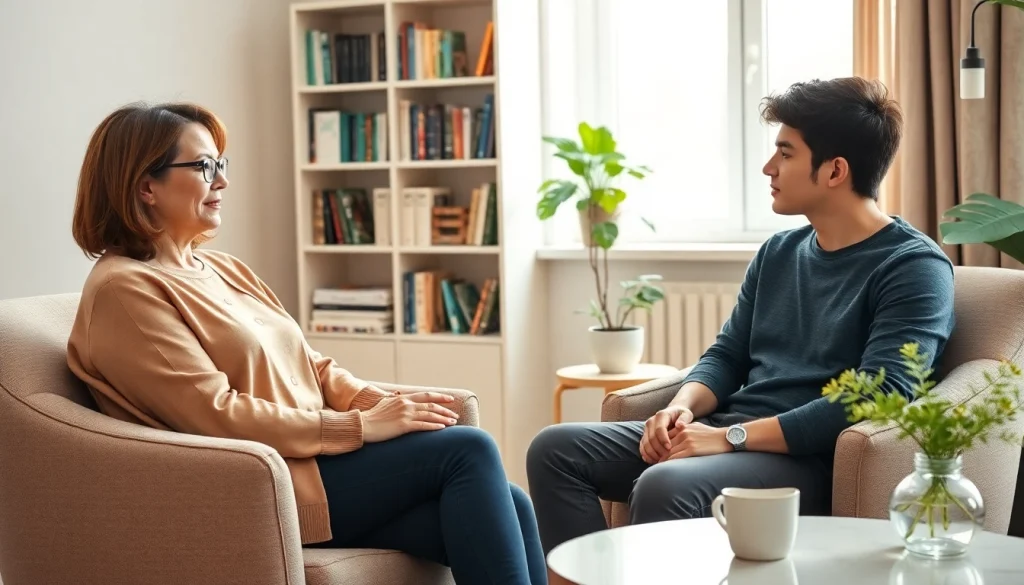 Engaging session focusing on dealing with depression in a soothing therapeutic environment.
