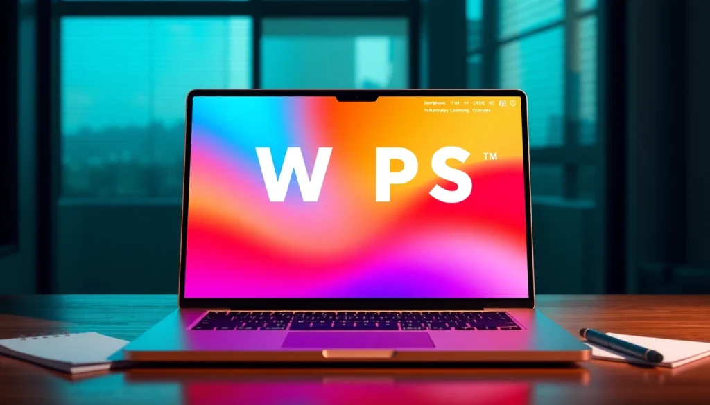 Enhance your productivity with the sleek interface of WPS中文版 on a modern laptop.