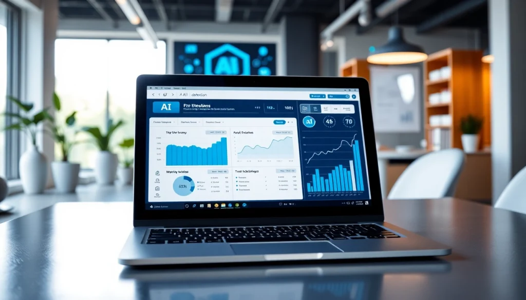 Analyze content accuracy with our ai checker tool showcased in a modern office environment.