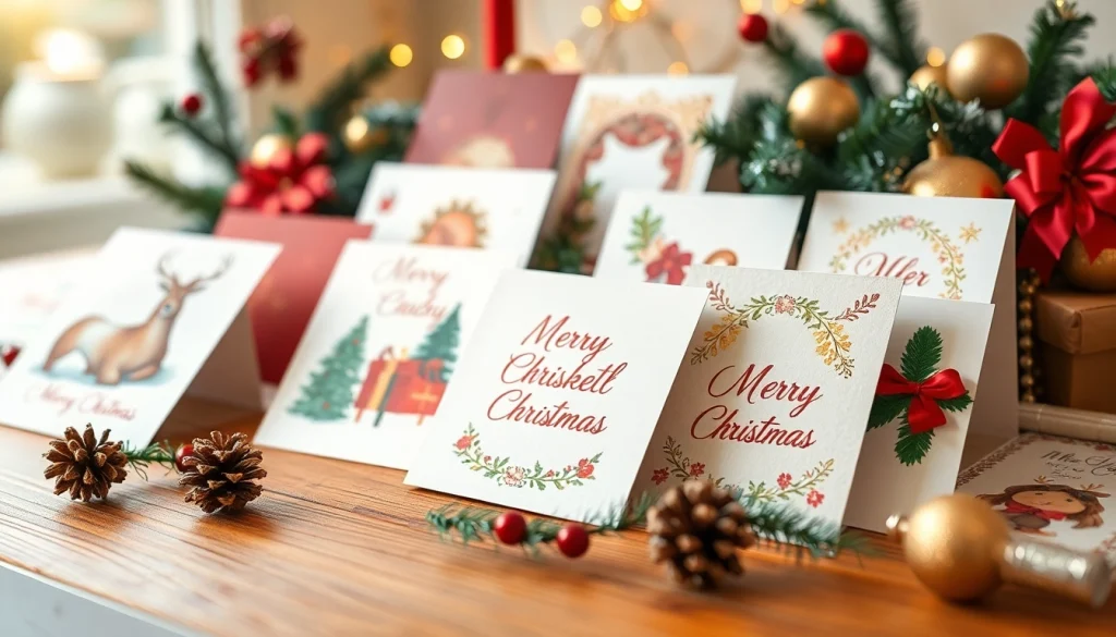 Explore unique Christmas cards near me with elegant designs and festive decorations.
