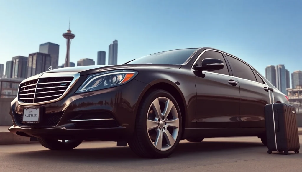 Experience top-notch car service from Seattle to Vancouver with our luxury sedan, ready for your journey.
