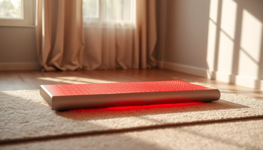 Experience the benefits of the best red light therapymat in a serene home setting.