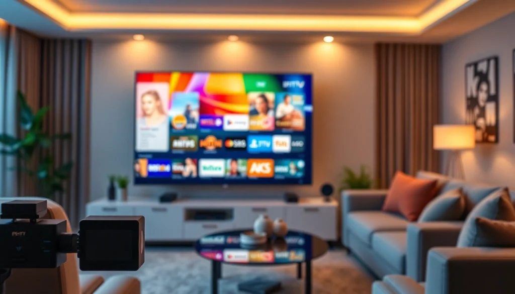 Ver Comprar Listas IPTV en un dispositivo moderno con canales destacados en pantalla.